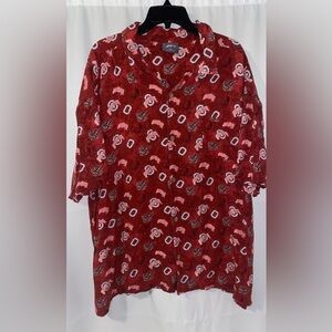 Vintage Ohio State University Buckeyes Brutus Pro Player Hawaiian Shirt Mens XXL